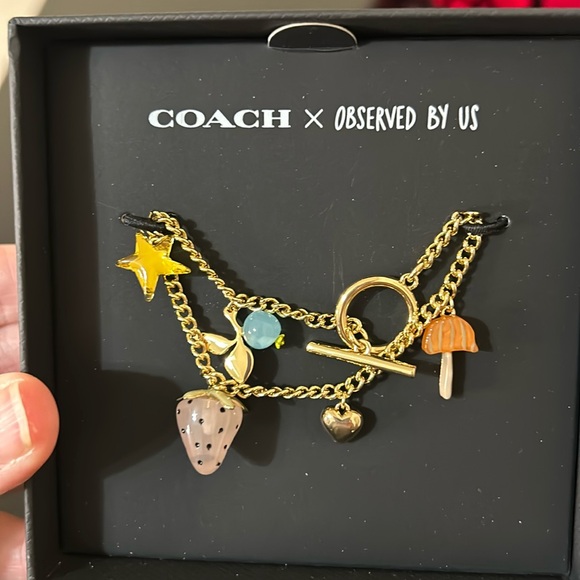 Coach X Observed By Us NIB Strawberry Heart Charm Bracelet - Picture 4 of 5
